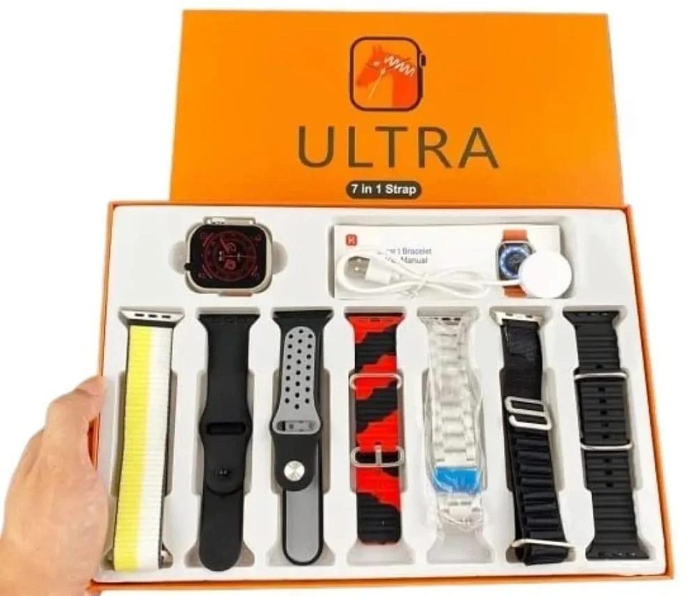 7 in 1 Ultra Smart Watch Black Water Resistant 2