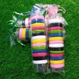 Multicolor Rubber Pony Set for Girls Eid Wedding Hair Accessories