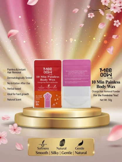MEOW 10 Mins Painless Body Wax Powder 50 g 1 Pack