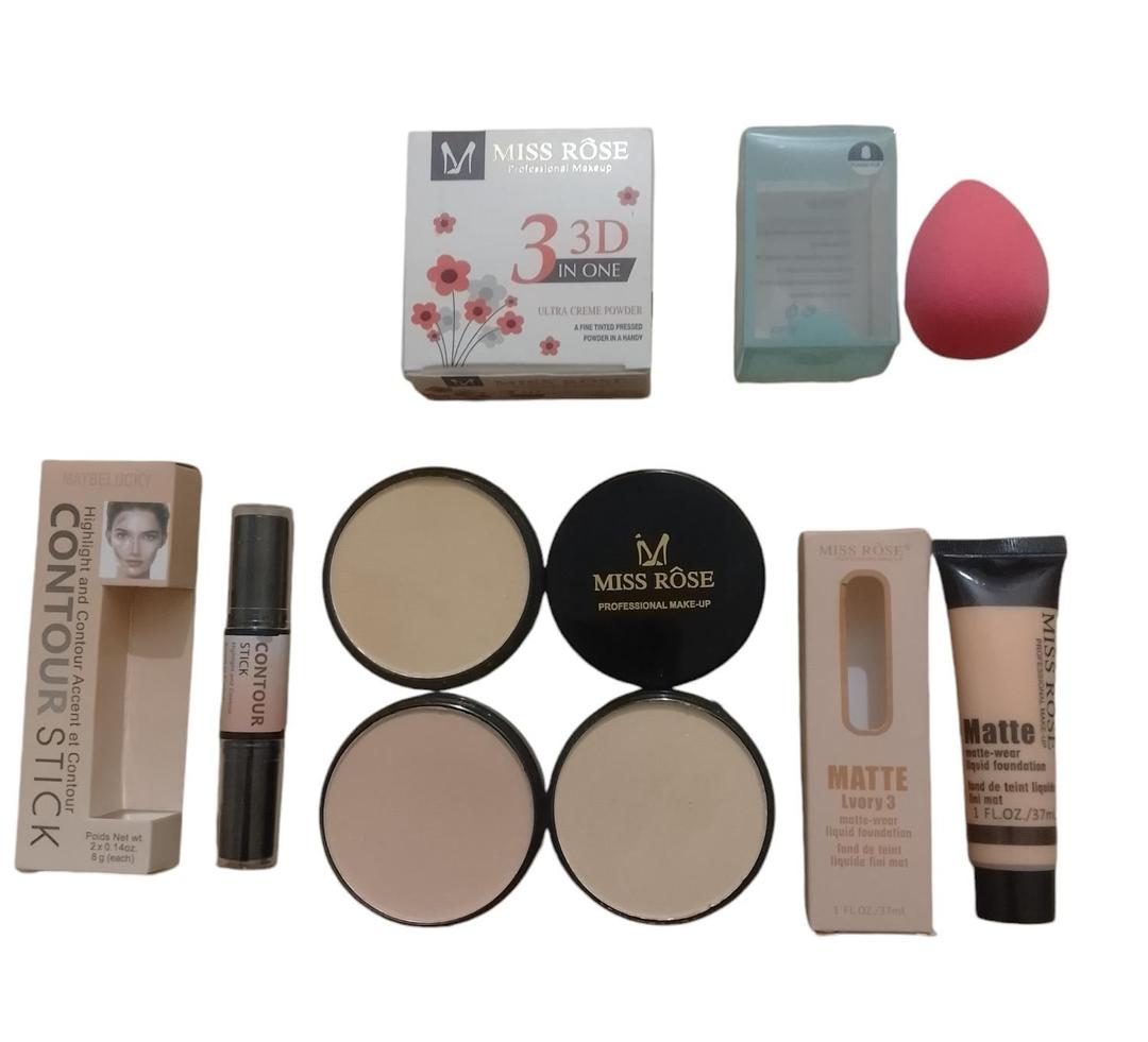 Makeup Essentials Set Foundation Concealer Lipstick Beauty Blender
