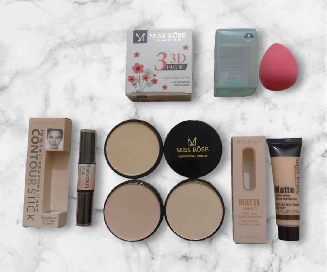 Makeup Essentials Set Foundation Concealer Lipstick Beauty Blender - Image 2