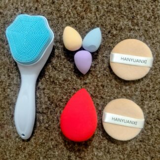 7-in-1 Makeup Accessories Set with Blenders & Scrub