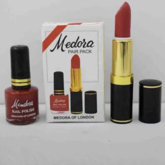 Medora Lipstick & Nail Polish Duo Gold Black