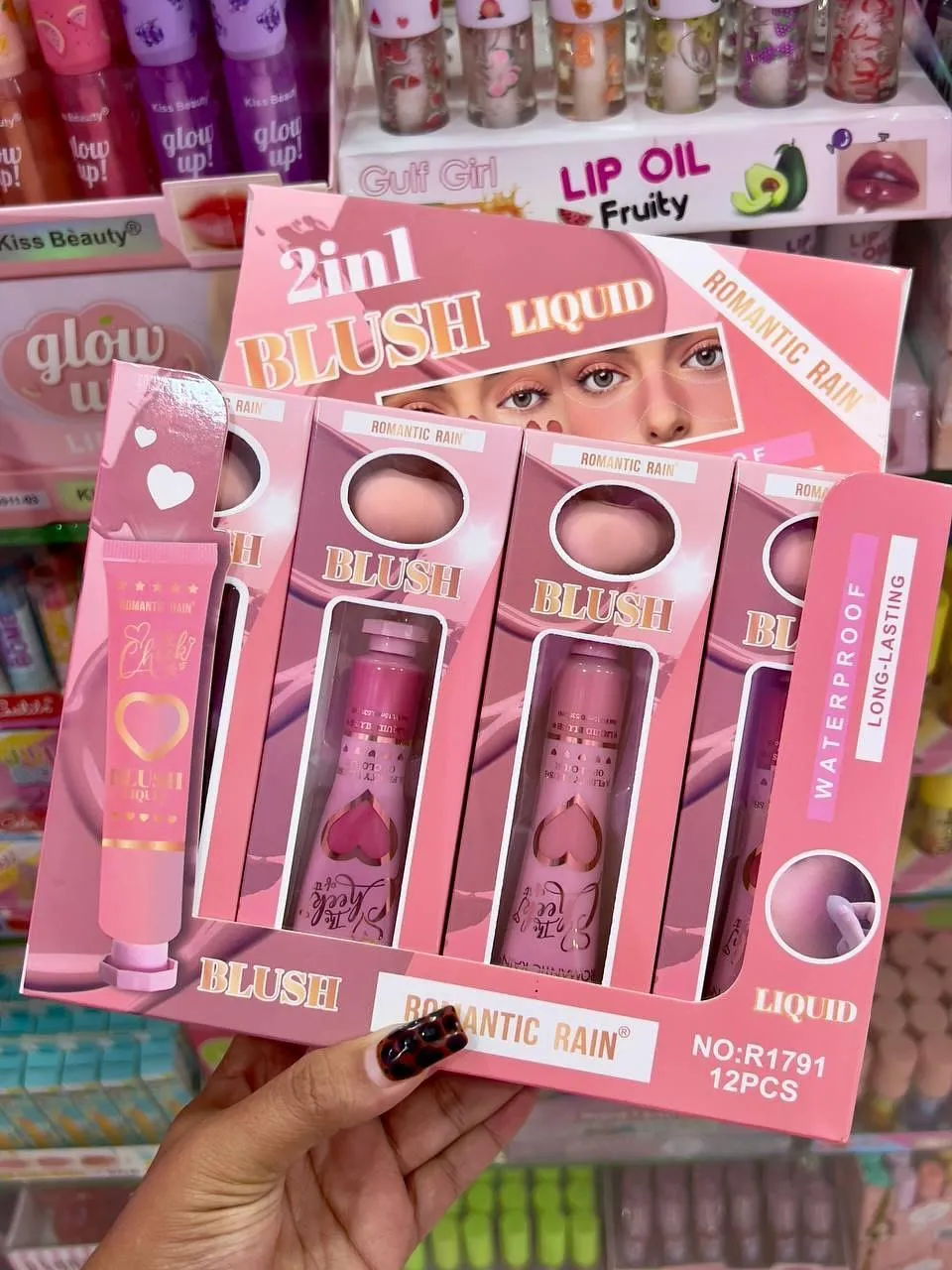 Liquid Blush On 2 in 1 Long Lasting Pink Red Orange Peach