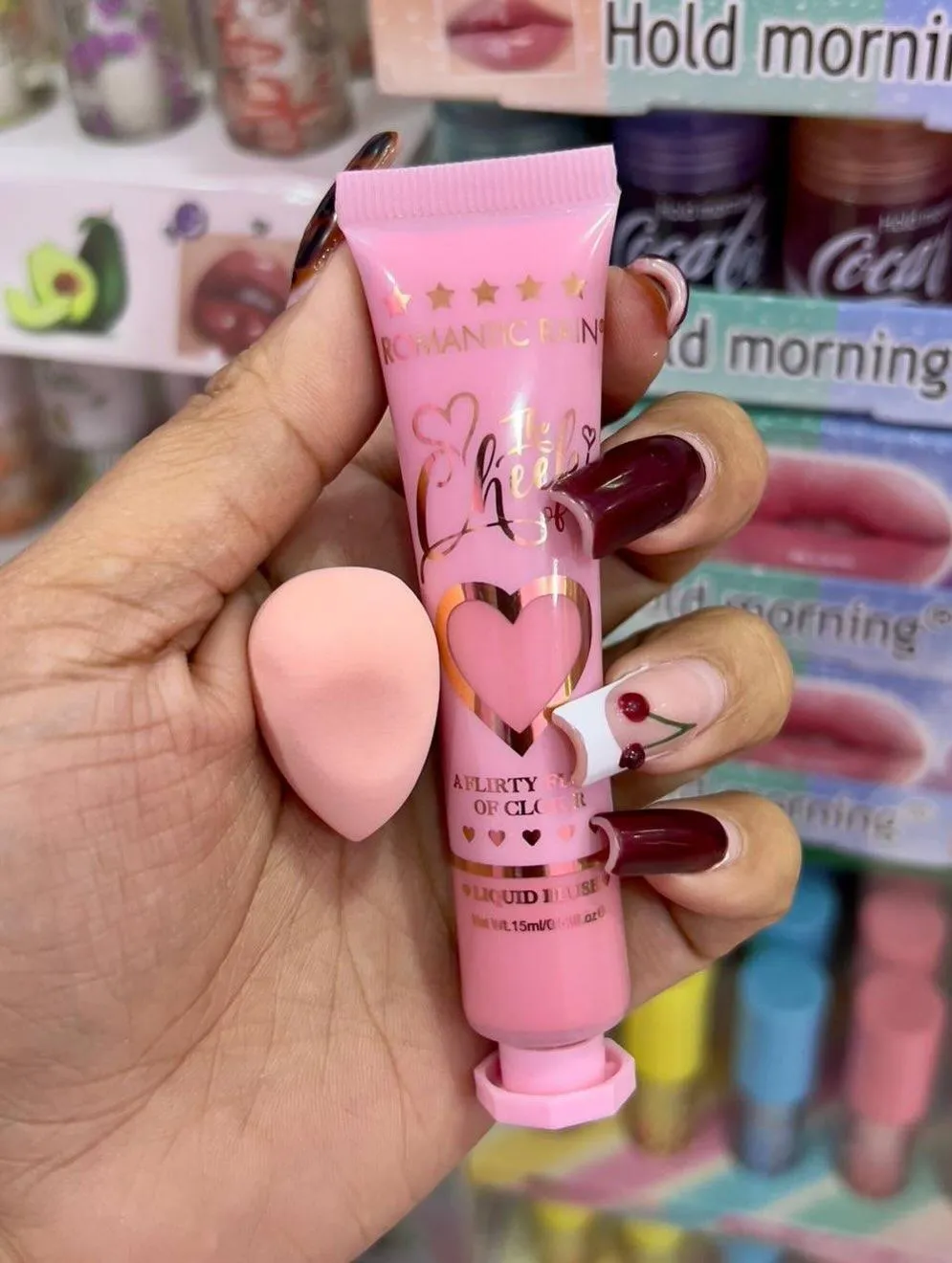 Liquid Blush On 2 in 1 Long Lasting Pink Red Orange Peach - Image 3