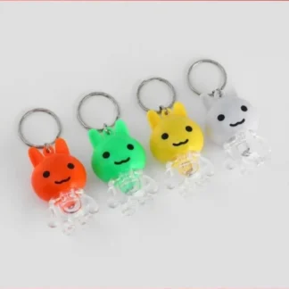 Mini Rabbit Keychain Lights 4 Colors ABS Plastic