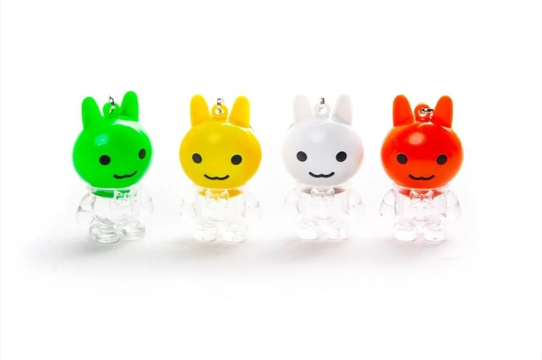 Mini Rabbit Keychain Lights 4 Colors ABS Plastic - Image 2