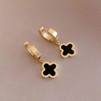 Black Gold Plated Earrings for Women, Elegant & Lightweight