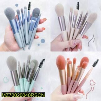Affordable 8-Piece Makeup Brush Set ABS Plastic Daily Wear