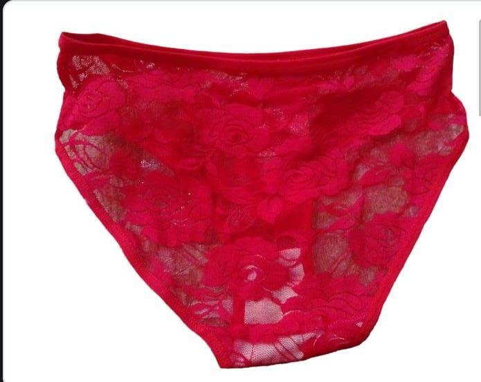 Red Net Plain Underwear for Daily Wear Pakistan - Image 3