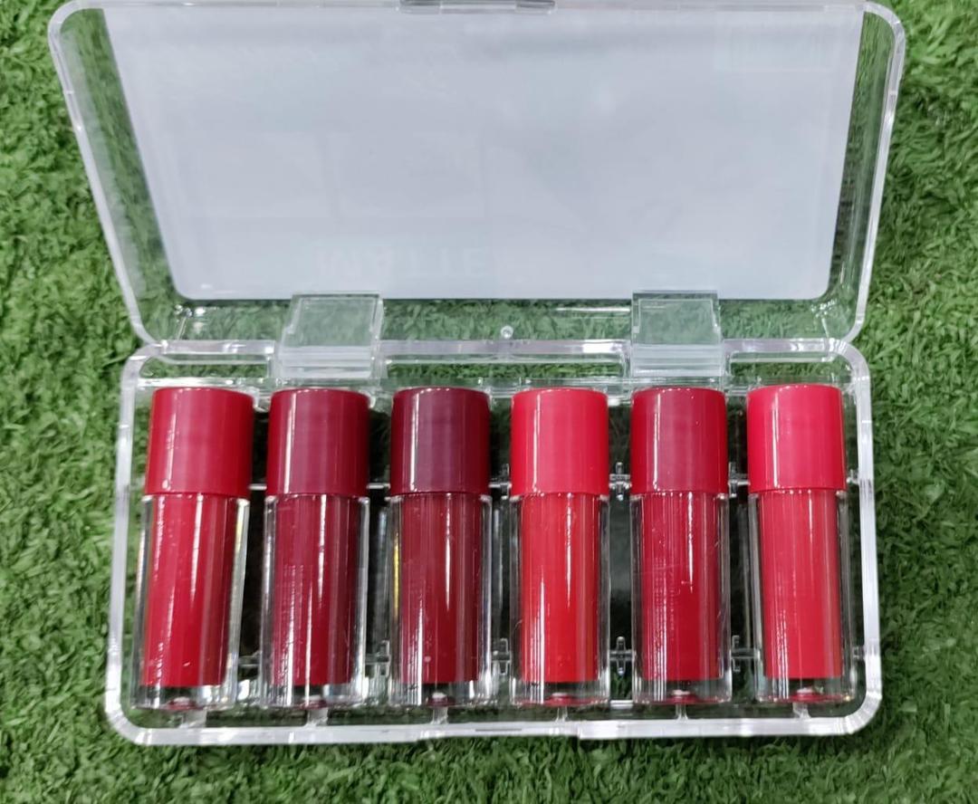 Matte Lip Gloss Set 6 Shades Long Lasting - Image 3