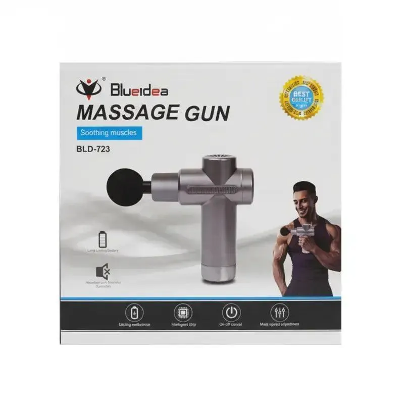 Blue Idea Professional Massager Gun Blue Mini Adjustable Speed - Image 2