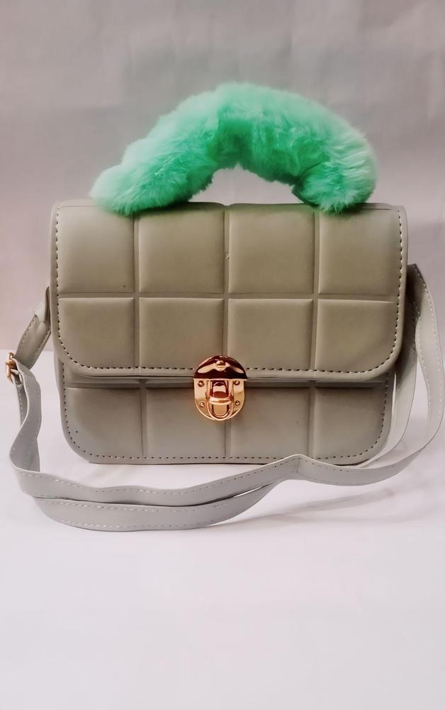 Lightweight Green Rexine Handbag for Women