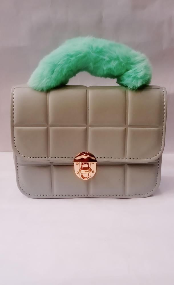 Lightweight Green Rexine Handbag for Women - Image 2