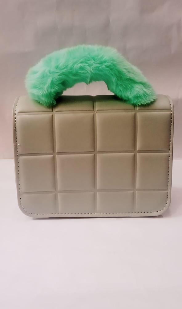 Lightweight Green Rexine Handbag for Women - Image 3