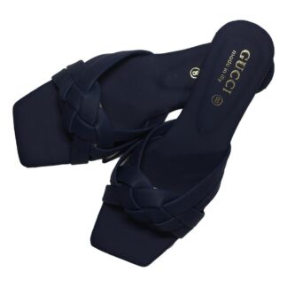 Trendy Navy Rexine Sandals for Women