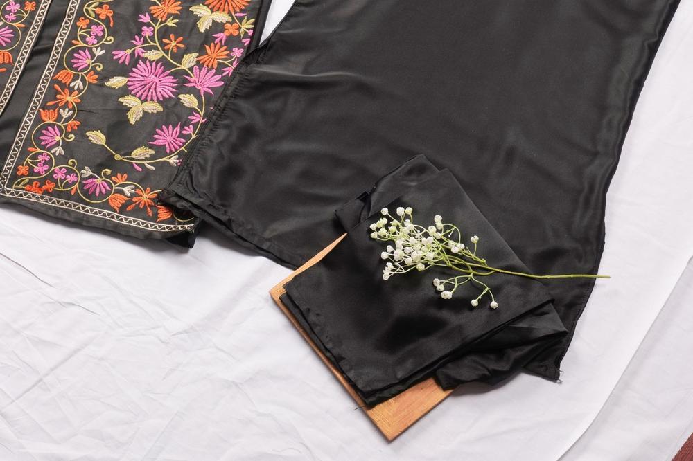 Stitched Gown Suit Shamoz Silk 3-Piece Set