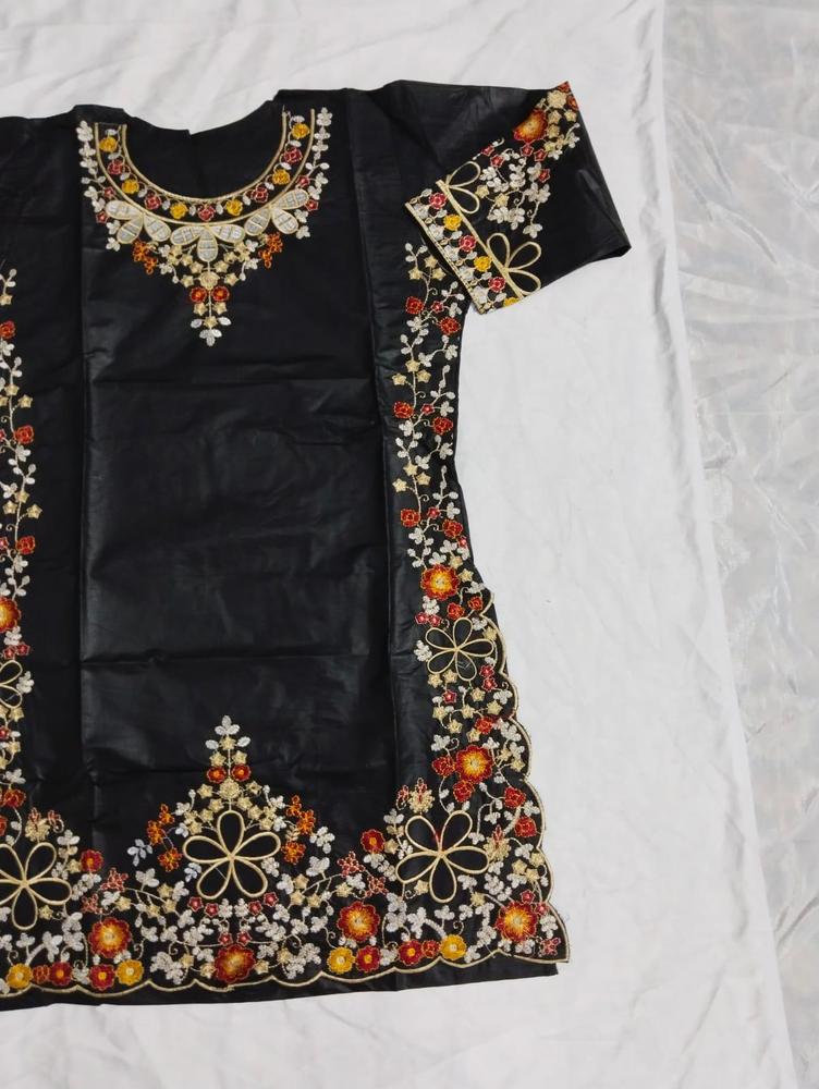 Black Cotton Lawn 2-Piece Embroidered Set for Women - Image 3