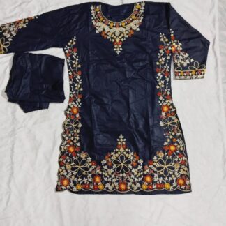 Embroidered Cotton Lawn Shirt & Trouser Set for Women