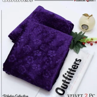 Purple Velvet Suit for Women Winter Collection