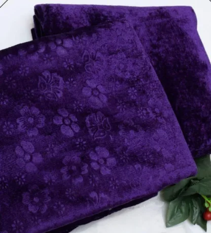 Purple Velvet Suit for Women Winter Collection