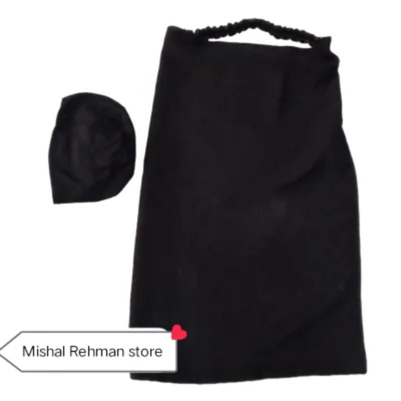 Black Inner Cap with Niqab Patti for Daily Wear - Image 4