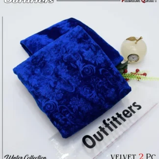 Blue Velvet 2Pc Suit for Women Winter 2024