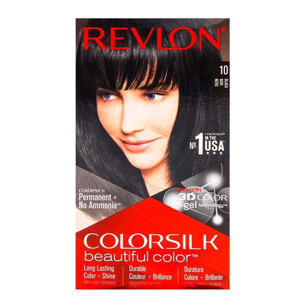 Revlon Colorsilk Black Hair Dye 10 Permanent No Ammonia