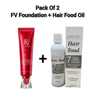FV Foundation + Hair Food Oil 200ml Bundle