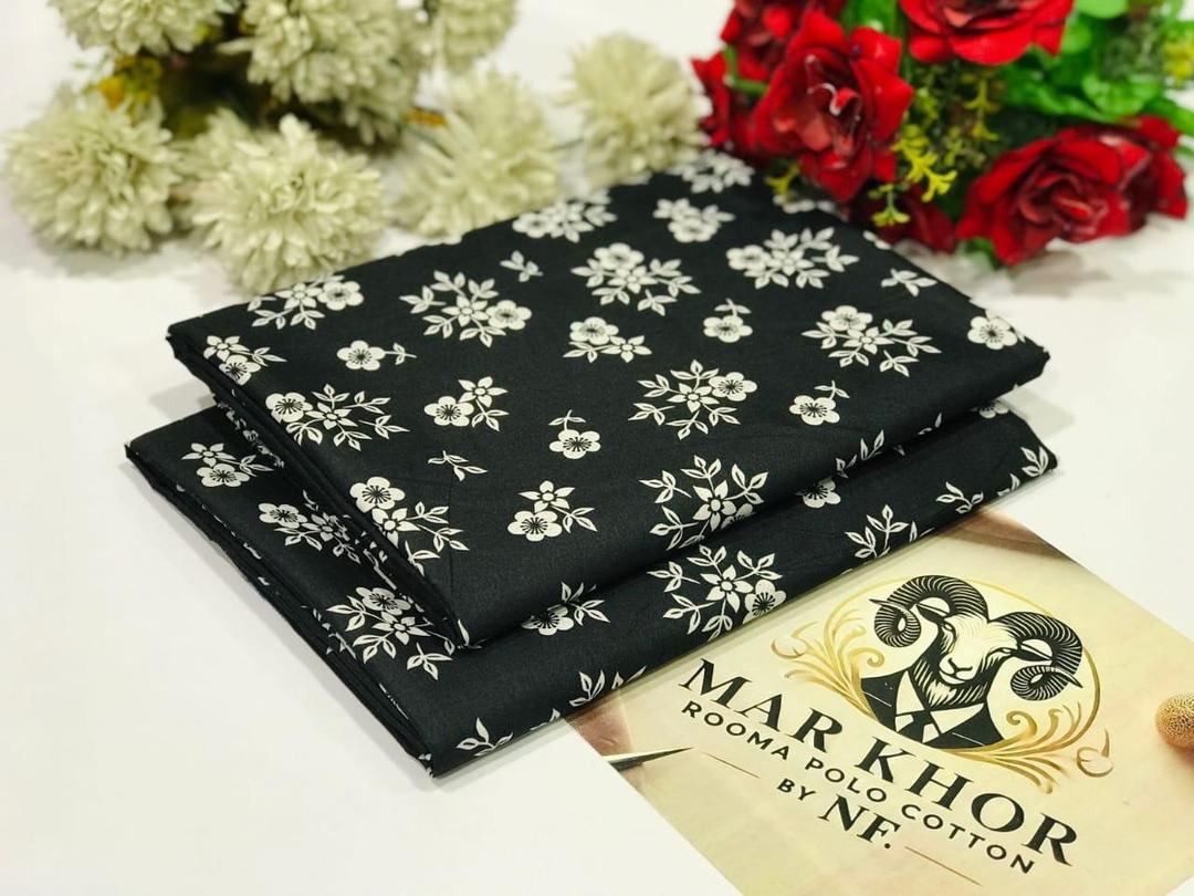 Women Printed Suit Black Floral Polo Cotton Daily Wear