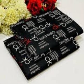 Women Printed Cotton Suit Black White Red 2.5 Gazz