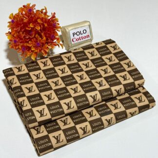 Women's Printed Polo Cotton Suit Brown Checkered 2.5 Gazz