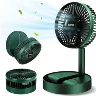 Portable Rechargeable Fan Green ABS 6-8Hr