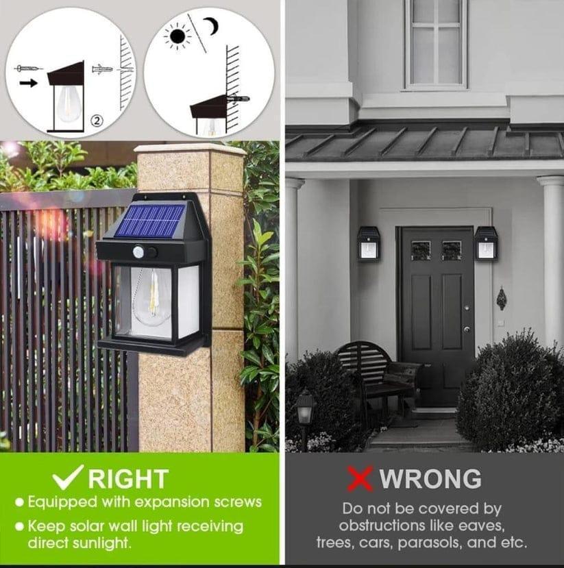 Solar Wall Lamp Split Black ABS Pakistan - Image 6