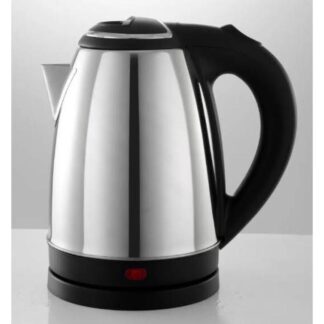Cordless Electric Kettle 1500W 2L Stainless Steel Black Handle