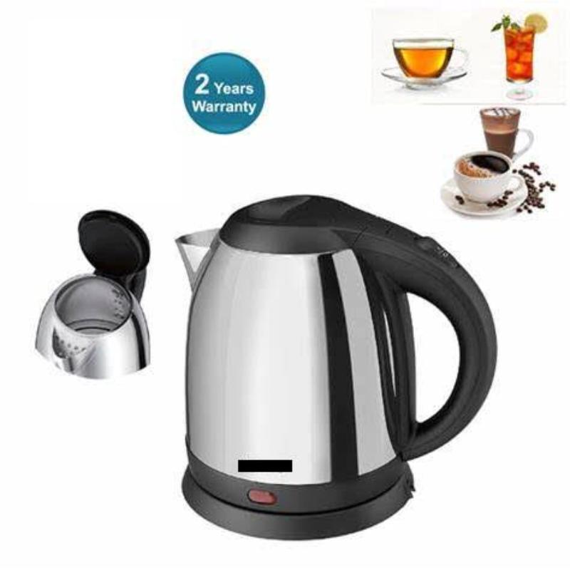 Cordless Electric Kettle 1500W 2L Stainless Steel Black Handle - Image 5