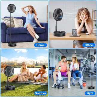 Portable Foldable Green Fan 20W Outdoor Use