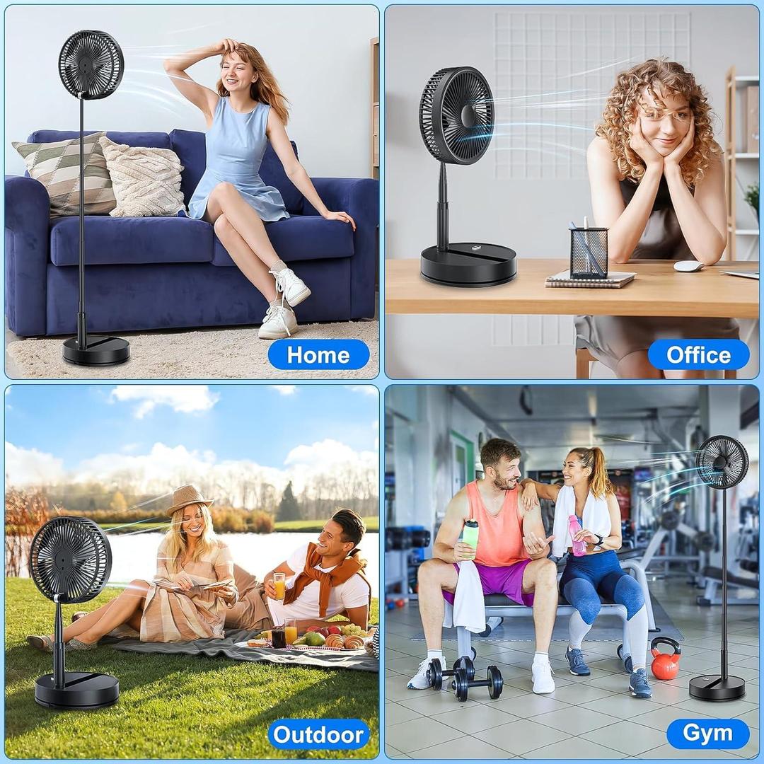Portable Foldable Green Fan 20W Outdoor Use