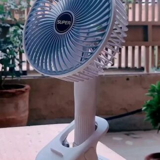Rechargeable White Compact Fan for Hot Weather