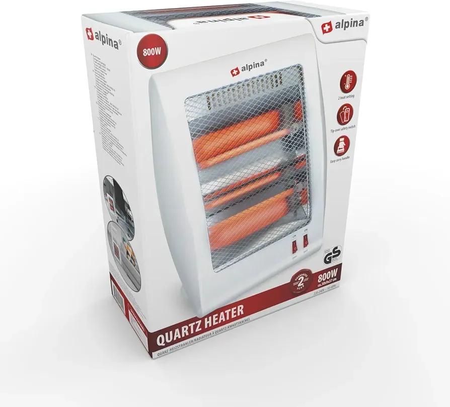 White Stainless Steel Electric Heater 3-Tier Compact - Image 3