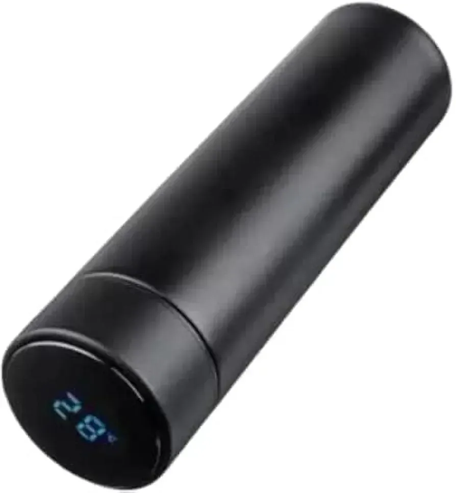 Digital Temp Water Bottle 50ml Black Stainless Steel - Image 5
