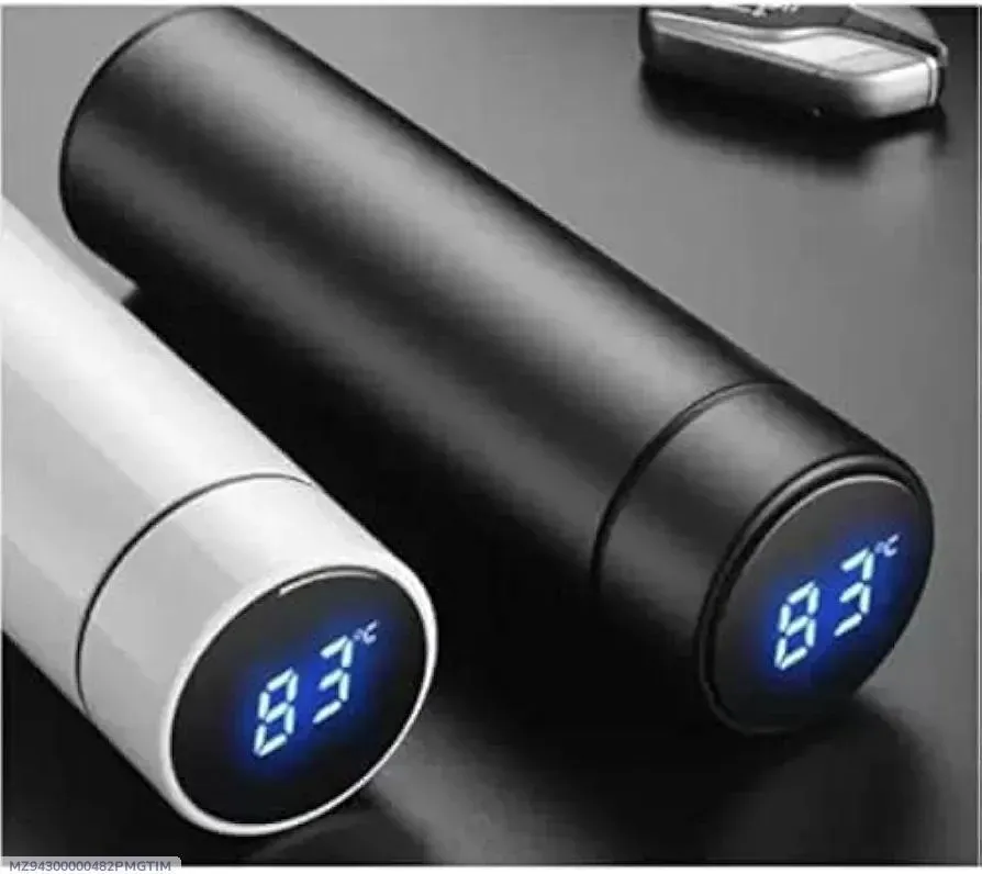 Digital Temp Water Bottle 50ml Black Stainless Steel - Image 6