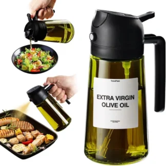 Extra Virgin Olive Oil Dispenser Glass Bottle 50ml Black