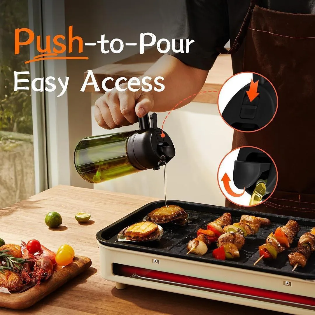 Extra Virgin Olive Oil Dispenser Glass Bottle 50ml Black - Image 2