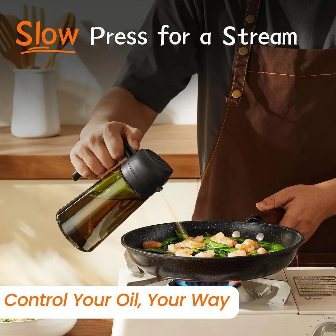 Extra Virgin Olive Oil Dispenser Glass Bottle 50ml Black - Image 3