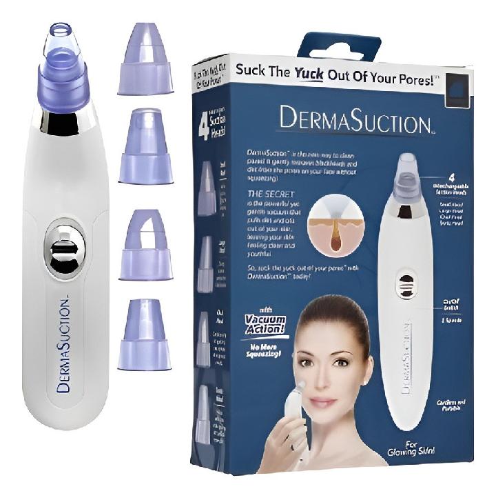 Derma Suction Facial Cleanser 4 Tips ABS Black Bottle