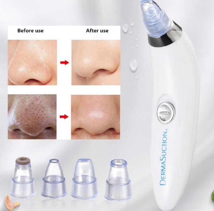 Derma Suction Facial Cleanser 4 Tips ABS Black Bottle - Image 4