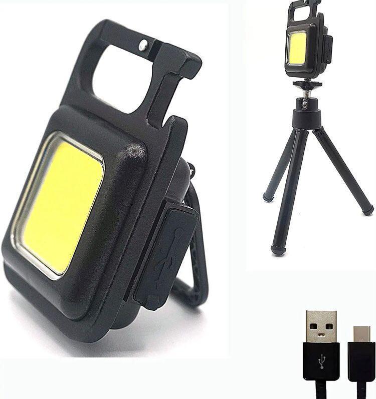 Rechargeable Keychain Light with Magnetic Base & USB-C