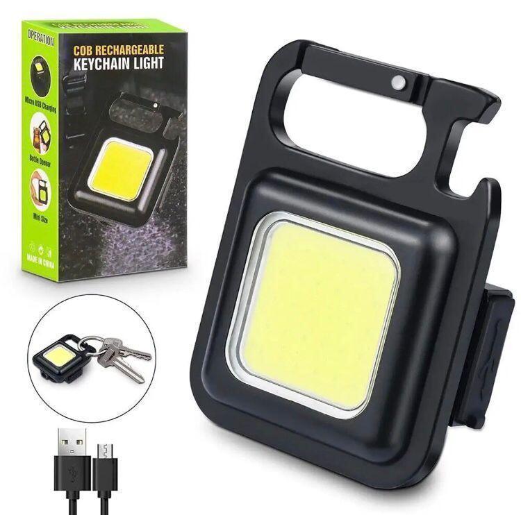 Rechargeable Keychain Light with Magnetic Base & USB-C - Image 2