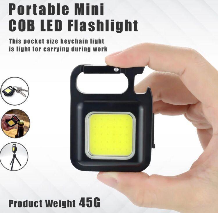 Rechargeable Keychain Light with Magnetic Base & USB-C - Image 4